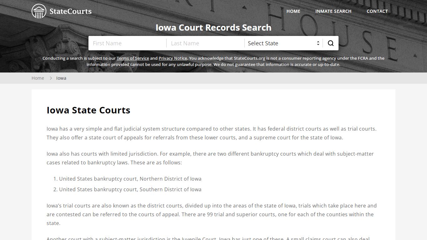 Iowa Court Records - IA State Courts